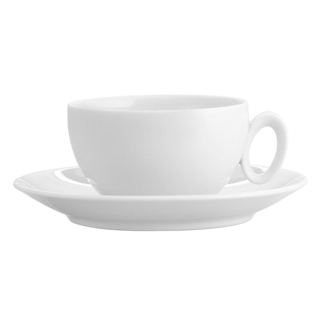Vista Alegre Broadway White Tea Cup And Saucer, Set of 4