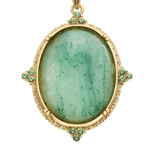 Olivia Riegel Oval Aventurine Pendant Necklace