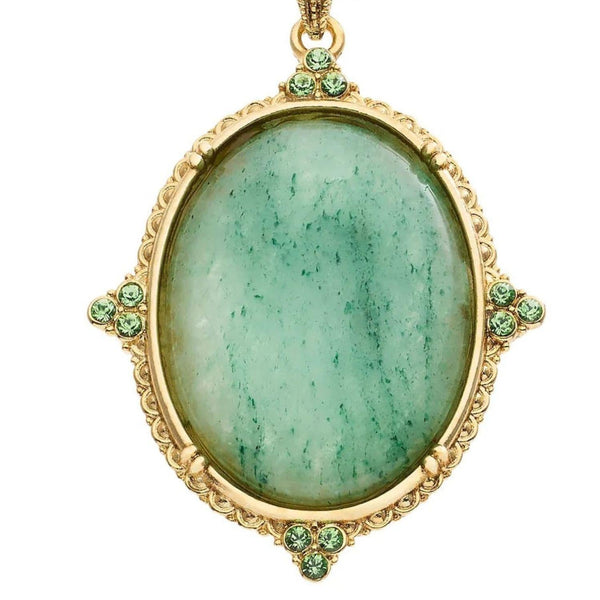 Load image into Gallery viewer, Olivia Riegel Oval Aventurine Pendant Necklace
