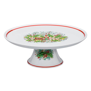 Vista Alegre Christmas Magic Footed Cake Plate