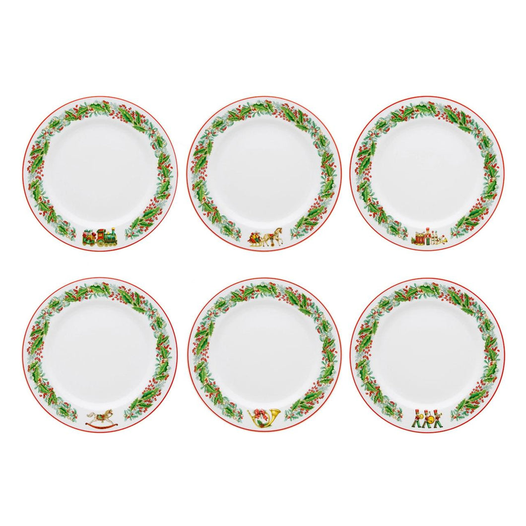 Vista Alegre Christmas Magic Set 6 Dessert Plates