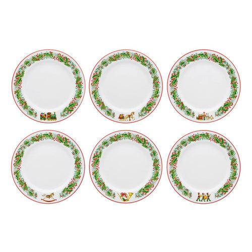 Vista Alegre Christmas Magic Set 6 Bread And Butter Plates