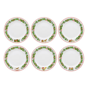 Vista Alegre Christmas Magic Set 6 Bread And Butter Plates