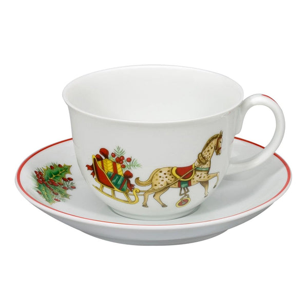 Load image into Gallery viewer, Vista Alegre Christmas Magic Set 6 Tea Cups And Saucers
