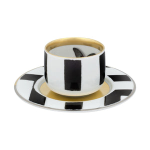 Vista Alegre Christian Lacroix - Sol Y Sombra Coffee Cup & Saucer, Set of 4