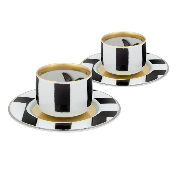 Load image into Gallery viewer, Vista Alegre Christian Lacroix - Sol Y Sombra Set 2 Coffee Cups &amp; Saucers
