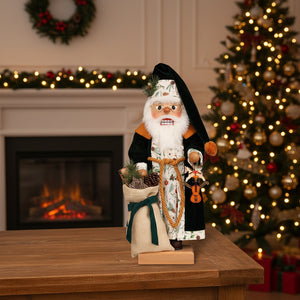 Christian Ulbricht Premium Nutcracker - Santa in a Green Robe - 19.3"H