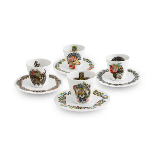 Vista Alegre Lacroix - Love Who You Want Set of 4 Expresso Cups And Saucers