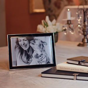 Addison Ross Black Enamel & Silver Frame - 5 x 7 in