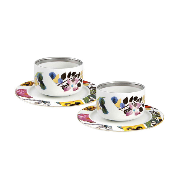 Load image into Gallery viewer, Vista Alegre Lacroix - Primavera Set 2 Tea Cups And Saucers
