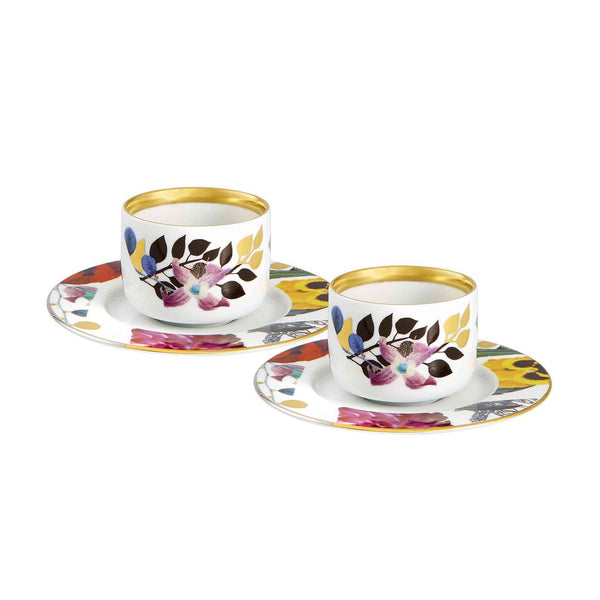 Load image into Gallery viewer, Vista Alegre Lacroix - Primavera Set 2 Coffee Cups And Saucers
