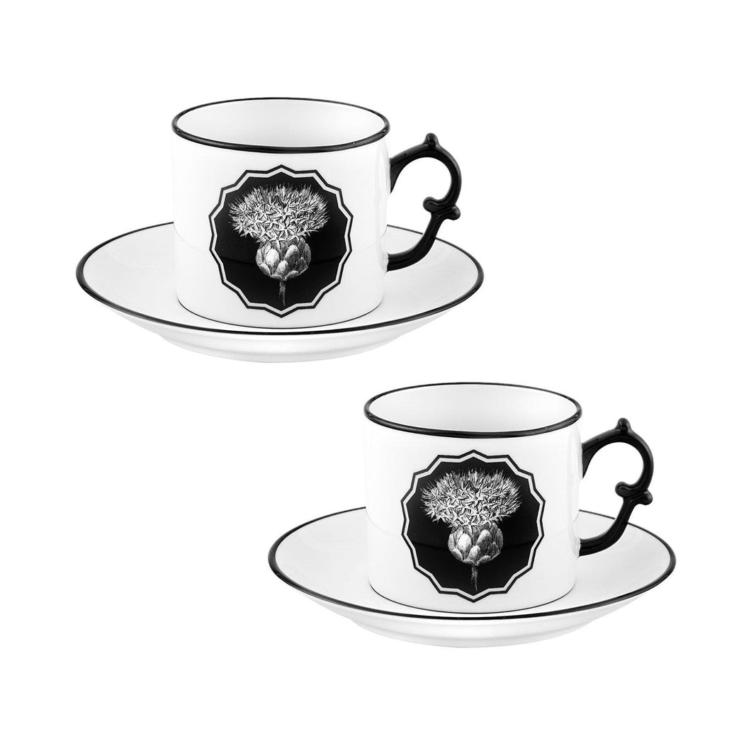 Vista Alegre Christian Lacroix - Herbariae Set 2 Tea Cups And Saucer White