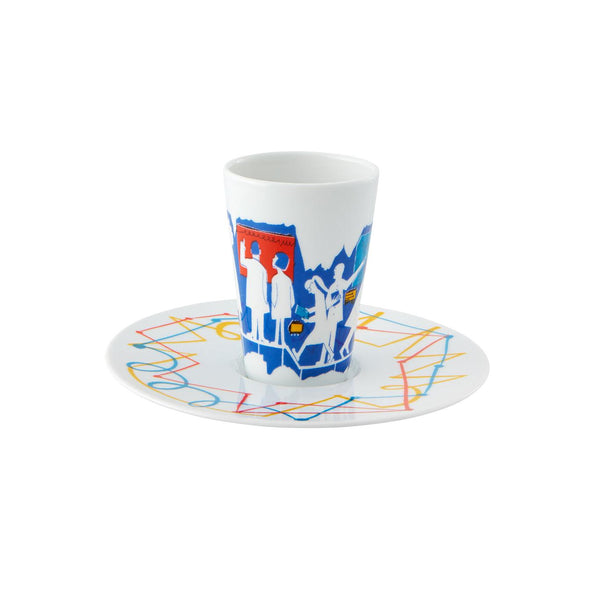 Load image into Gallery viewer, Vista Alegre Escape Goat Espresso Cup And Saucer I
