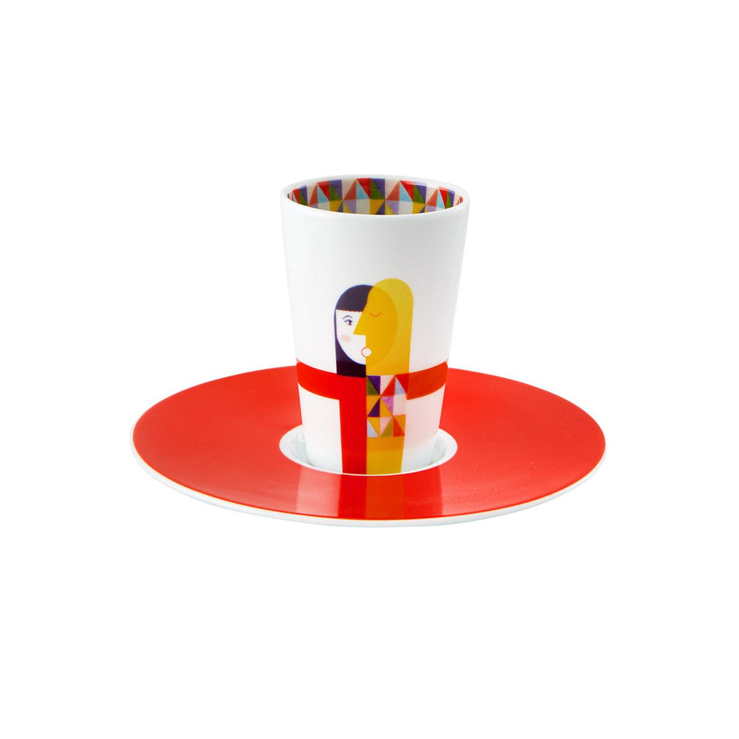 Vista Alegre Escape Goat Espresso Cup And Saucer Iv