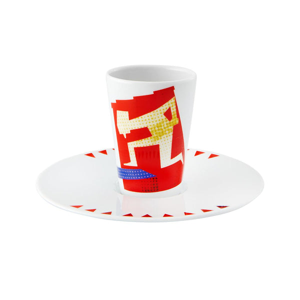 Load image into Gallery viewer, Vista Alegre Escape Goat Espresso Cup And Saucer Ix

