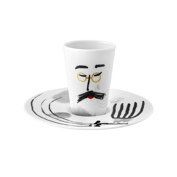 Load image into Gallery viewer, Vista Alegre Escape Goat Espresso Cup And Saucer Xv
