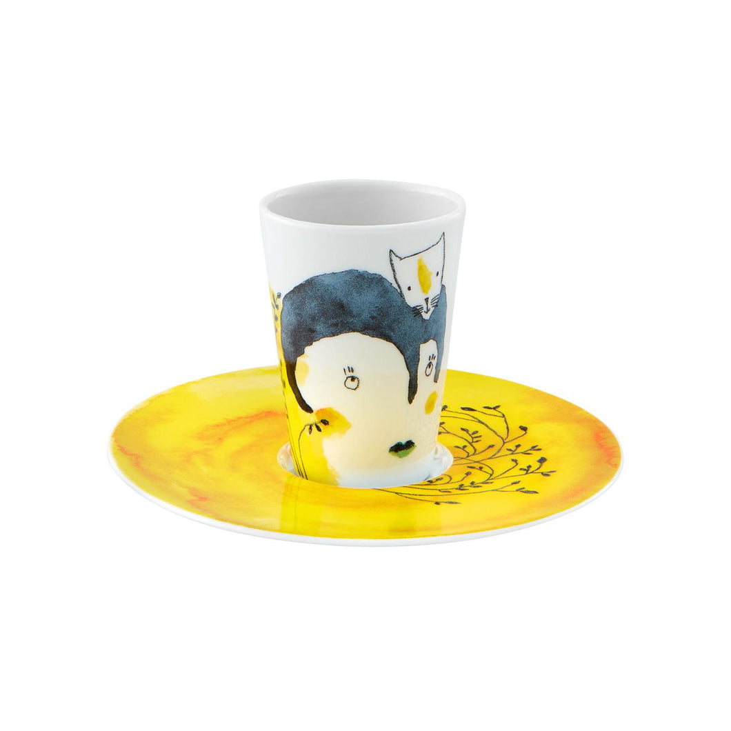 Vista Alegre Escape Goat Espresso Cup And Saucer Xxv