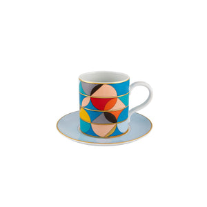 Vista Alegre Futurismo Tea Cup And Saucer, Set of 4