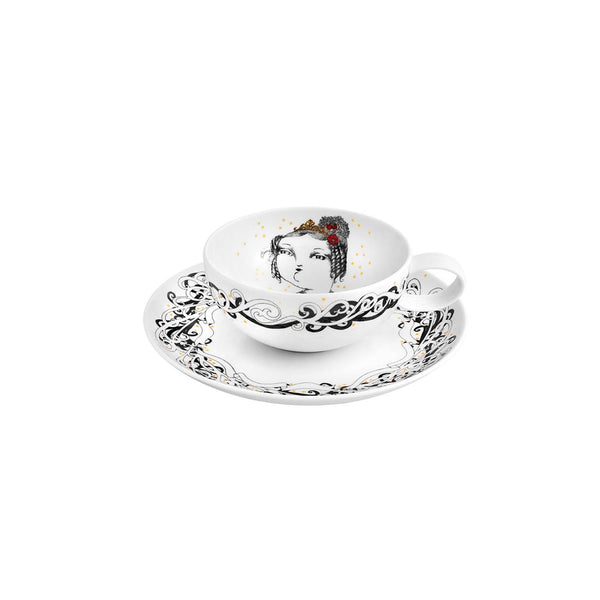 Load image into Gallery viewer, Vista Alegre Rainhas De Portugal Set of 6 Tea Cup And Saucers
