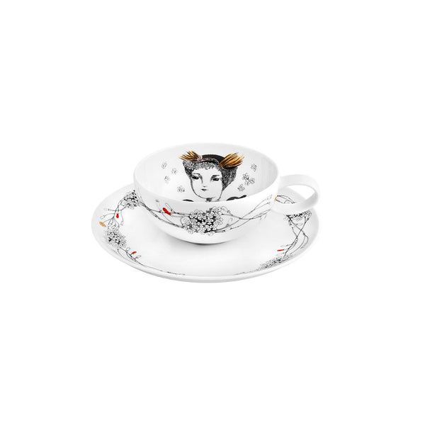 Load image into Gallery viewer, Vista Alegre Rainhas De Portugal Set of 6 Tea Cup And Saucers
