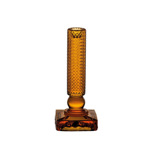 Vista Alegre Bicos Amber Candlestick Amber