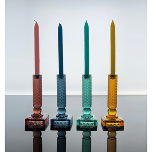 Vista Alegre Bicos Amber Candlestick Amber