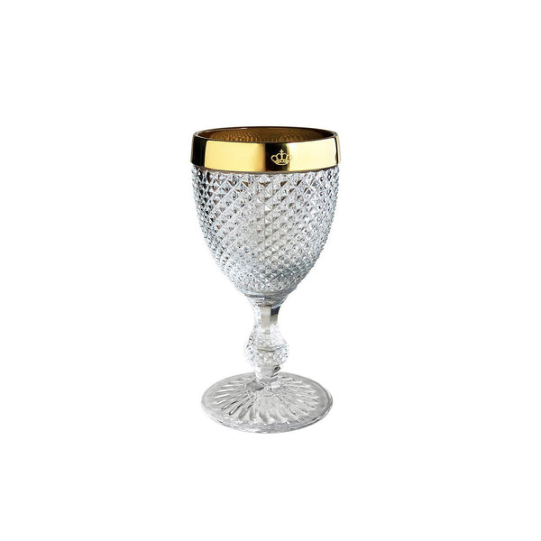 Load image into Gallery viewer, Vista Alegre Bicos Gold Set 2 Goblets Golden
