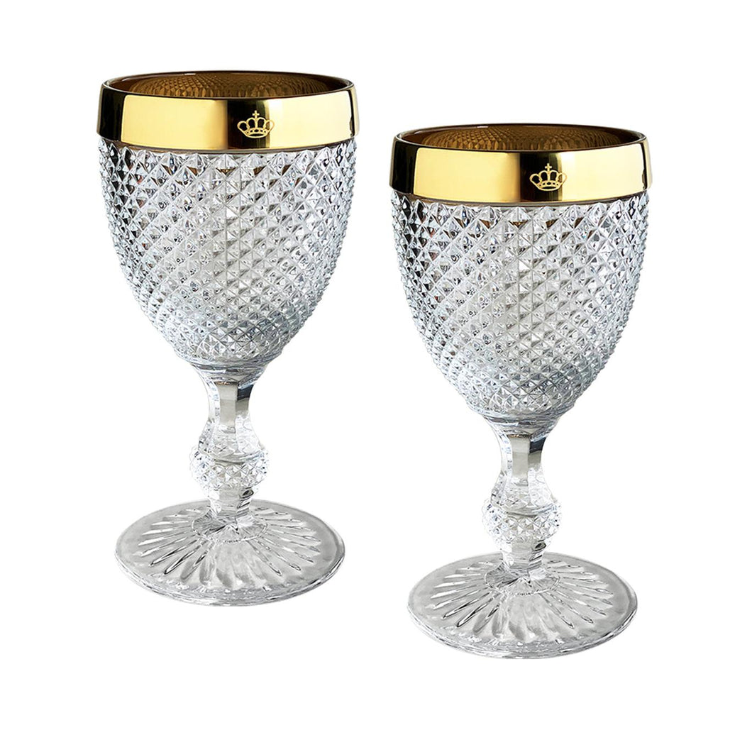 Vista Alegre Bicos Gold Set 2 Goblets Golden