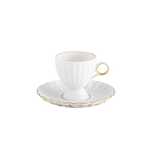 Vista Alegre 200 Anos Coffee Cup And Saucer, Set of 4