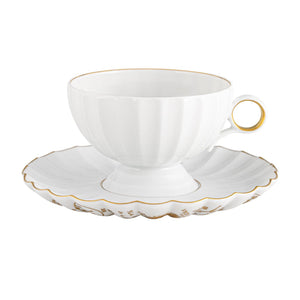 Vista Alegre 200 Anos Tea Cup And Saucer, Set of 4