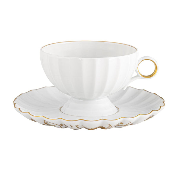 Load image into Gallery viewer, Vista Alegre 200 Anos Tea Cup And Saucer, Set of 4
