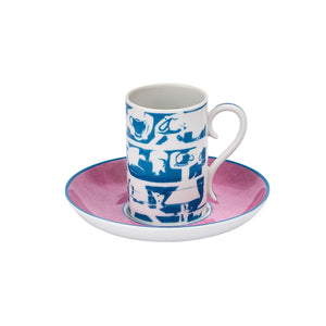 Vista Alegre Cadernos De Viagem Set of 4 Expresso Cups And Saucers