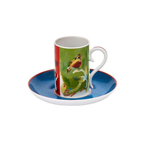 Load image into Gallery viewer, Vista Alegre Cadernos De Viagem Set of 4 Expresso Cups And Saucers
