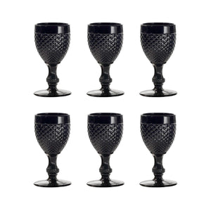 Vista Alegre Sweet Liquor - Black Edition Set of 6 Cordials Black, Set of 6