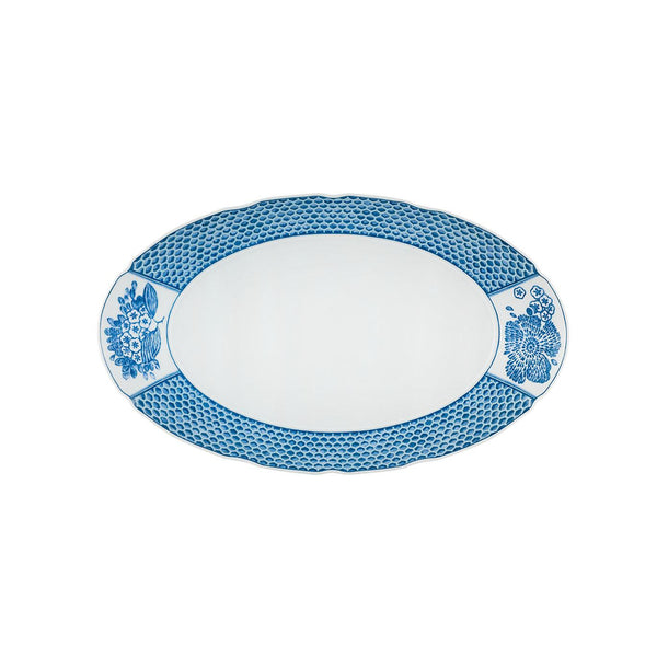 Load image into Gallery viewer, Vista Alegre Coralina Blue Large Oval Platter
