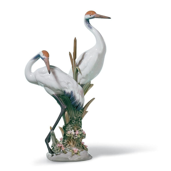 Load image into Gallery viewer, Lladro Courting Cranes Sculpture
