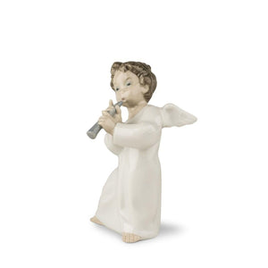 Lladro Angel with Flute Figurine