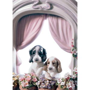 Lladro Please Come Home Dogs Figurine