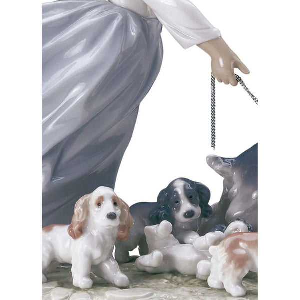 Load image into Gallery viewer, Lladro Puppy Parade Girl with Dogs Figurine
