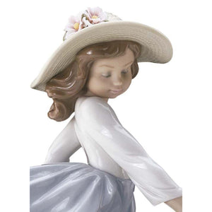 Lladro Puppy Parade Girl with Dogs Figurine