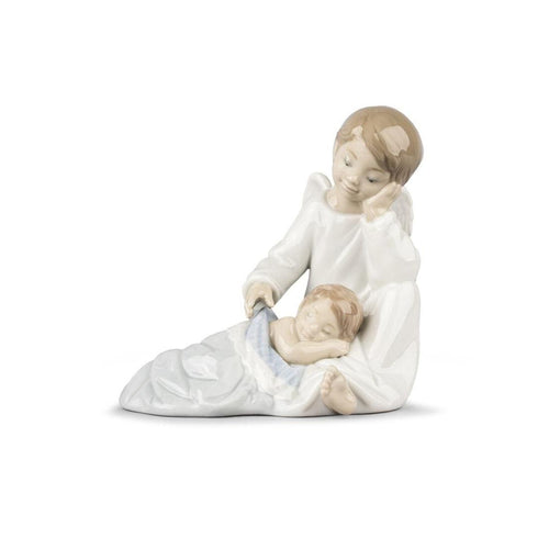 Lladro My Guardian Angel Blue Figurine