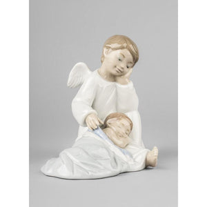 Lladro My Guardian Angel Blue Figurine