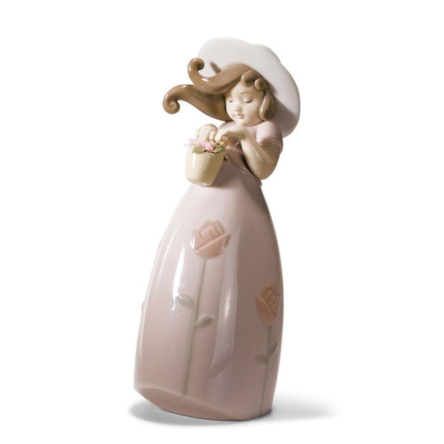 Lladro Little Rose Girl Figurine