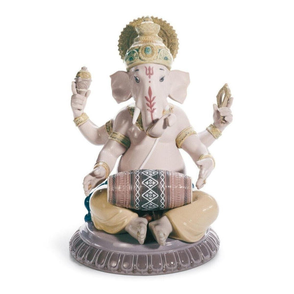 Load image into Gallery viewer, Lladro Mridangam Ganesha Figurine
