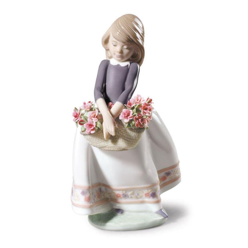 Lladro May Flowers Girl Figurine - Special Version