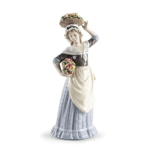 Lladro Flower Picking Sculpture