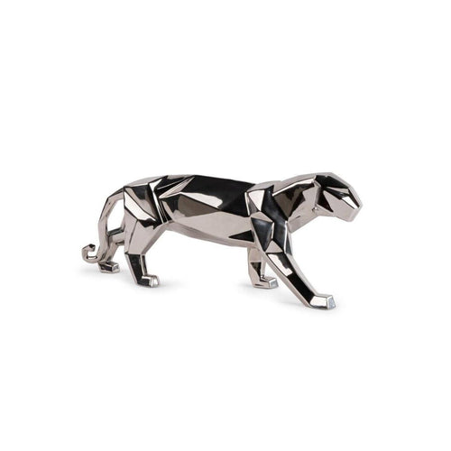 Lladro Panther (Silver) Sculpture