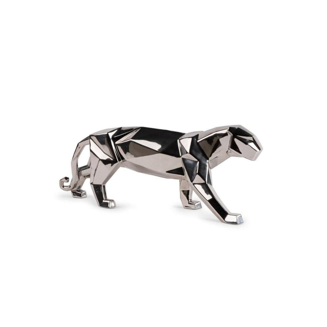 Lladro Panther (Silver) Sculpture