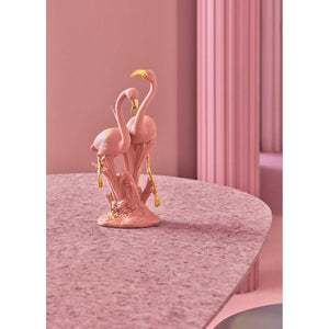 Lladro The Flamingos Sculpture - Pink