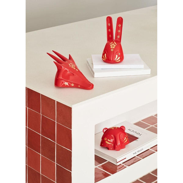 Load image into Gallery viewer, Lladro The Dragon Sculpture - Red - gold
